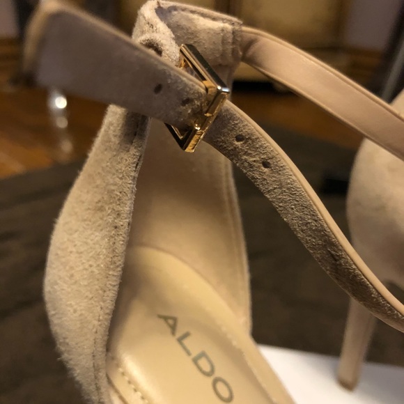 Neutral Beige Strap Heels - Picture 6 of 7